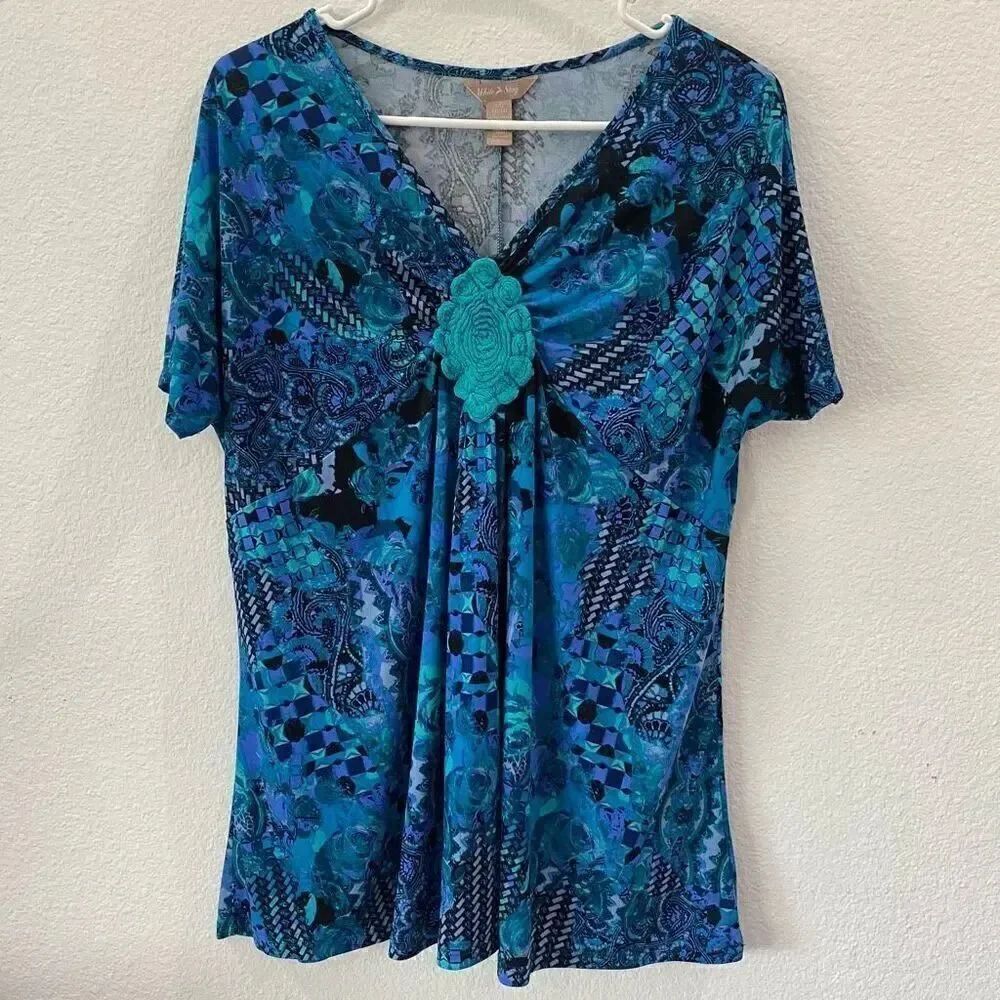 White Stag Blue Top Size L